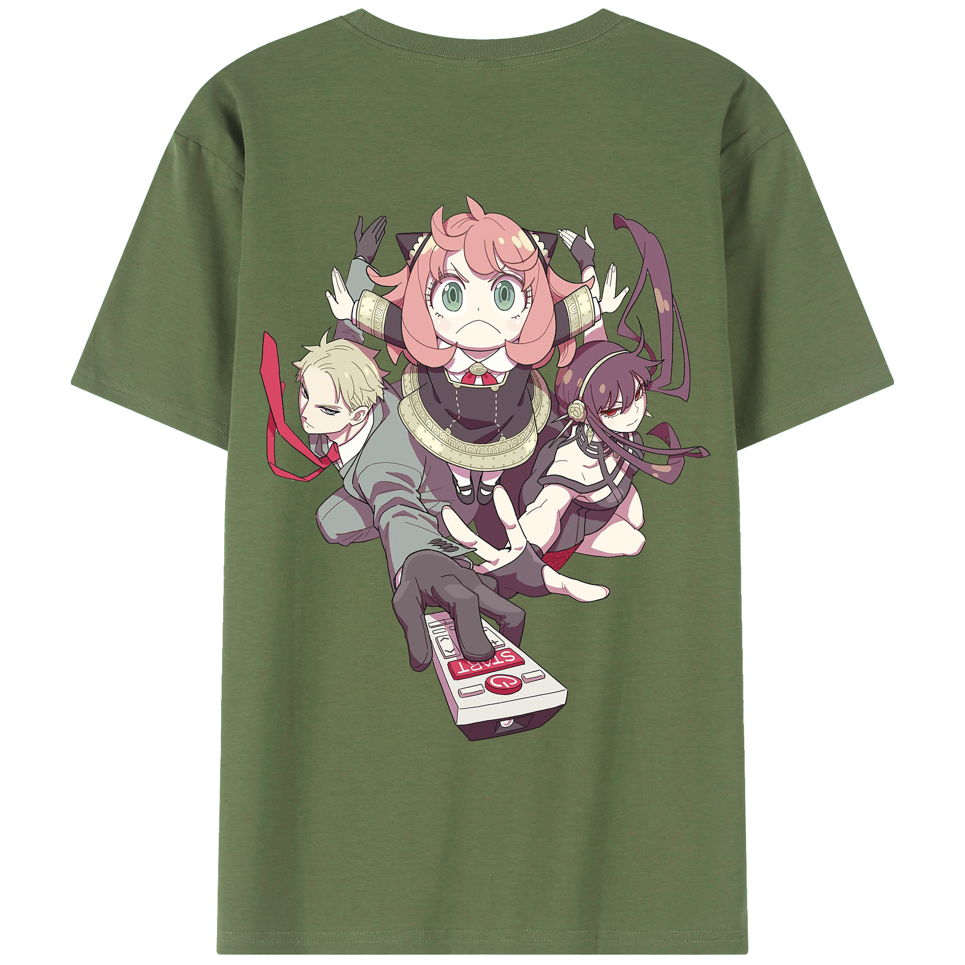 （画像用） SPY×FAMILY间谍家家酒 綿100％ メンズ半袖Tシャツ（バックプリント） 通気性